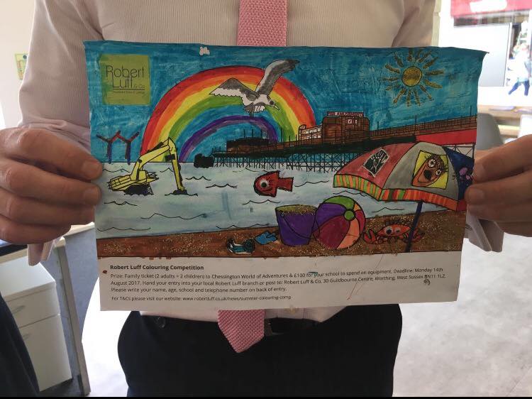 Tyler's colouring competition entry